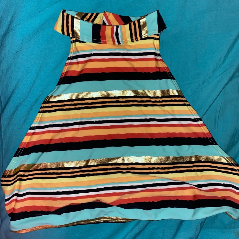 Aerie striped halter bikini top